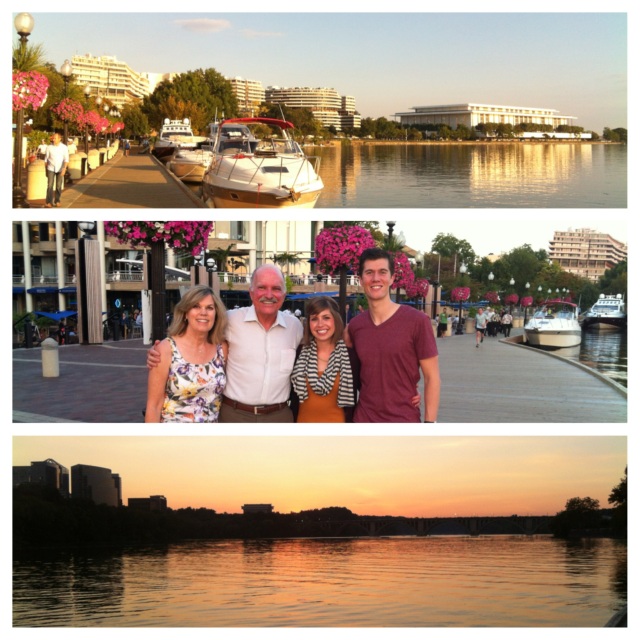 Top and Bottom pics: The Potomac; Center: Nancy, Cal, Krissy, Kevin